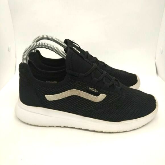 Vans Ultracush Lite Athletic Sneakers Youth Size 5 Black Grey White Vans Kids Sn - Picture 1 of 8